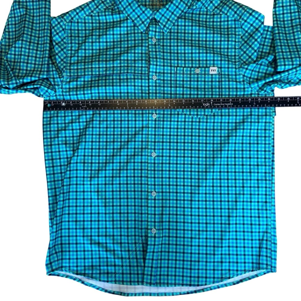 Field & Stream Fishing Shirt Mens XL Green/Blue Vented Button Up Shirt - Picture 5 of 9